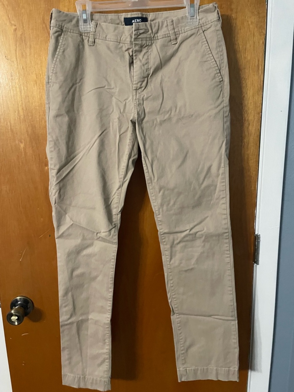 Aero Slim Fit Khaki Chino Pants - Tan